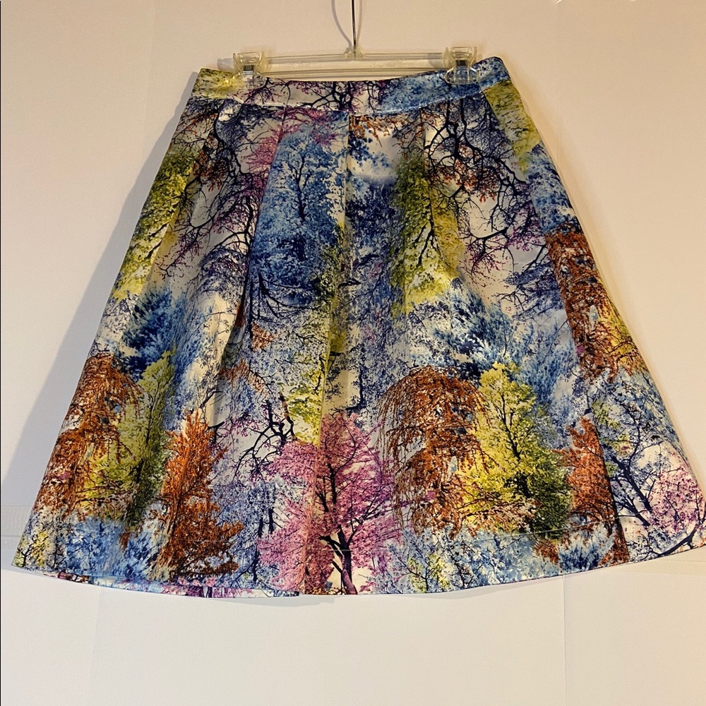Blush Colored Forest Print Skirt